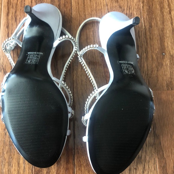 Marinelli silver sequin strappy heels - Picture 3 of 5